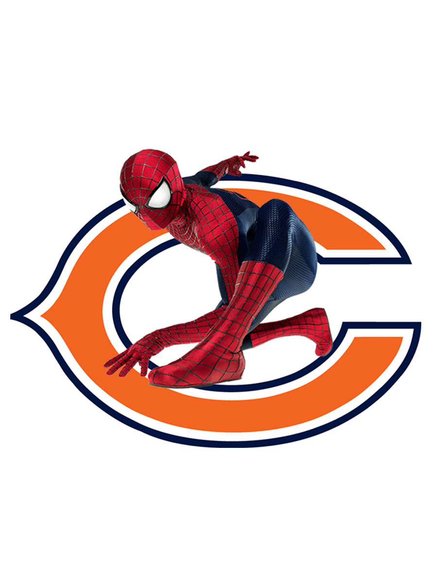 Chicago Bears Spider Man Logo vinyl decal